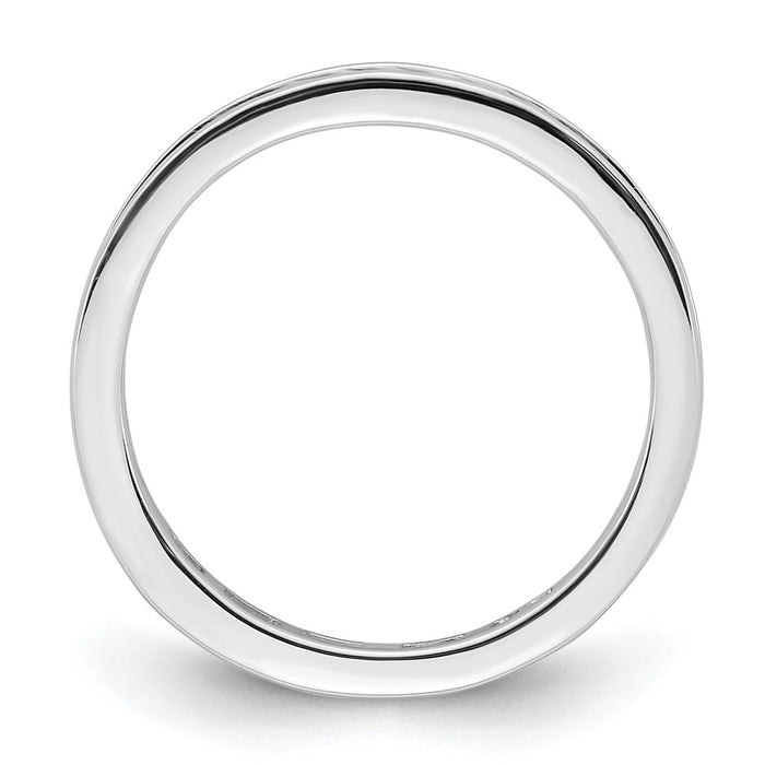 Exclusive 14K White Gold 1/2 Carat Diamond Eternity Band - Stylish Size 5.5-2