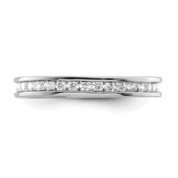 Shop Exclusive 14K White Gold 1/2 Carat Diamond Eternity Band - Size 5, Stylish Design-3