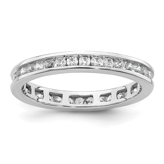 Exclusive 14K White Gold 1/2 Carat Diamond Eternity Band - Stylish Size 5.5-1
