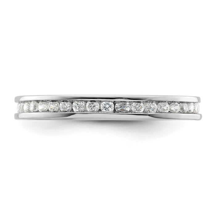 High-quality 14K White Gold 1/2 Carat Diamond Eternity Band - Stylish Size 6.5-3