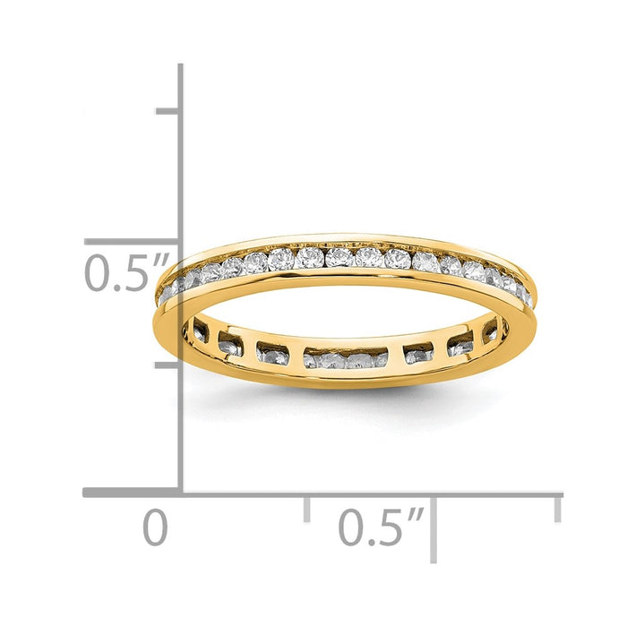 High-quality 14K Gold 1/2 Carat Diamond Eternity Band - Stylish Size 6-4