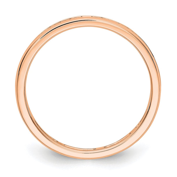 Shop Stylish 14K Rose Gold Eternity Band - 1/2 Carat Lab-Grown Diamond, Size 5.5-3
