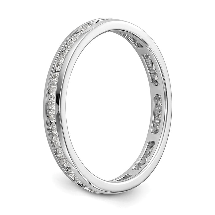 Exclusive 14K White Gold Eternity Band - 1/2 Carat Lab-Grown Diamond, Size 6.5-5