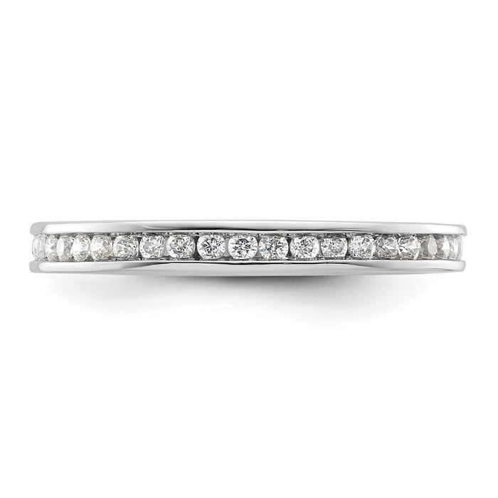 Buy Stylish 14K White Gold 1/2 Carat Diamond Eternity Band, Size 8.5-3
