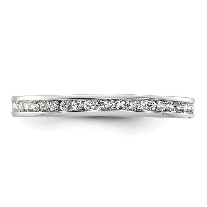 Designer 14K White Gold 1/2 Carat Diamond Eternity Band - Stylish Value!-3