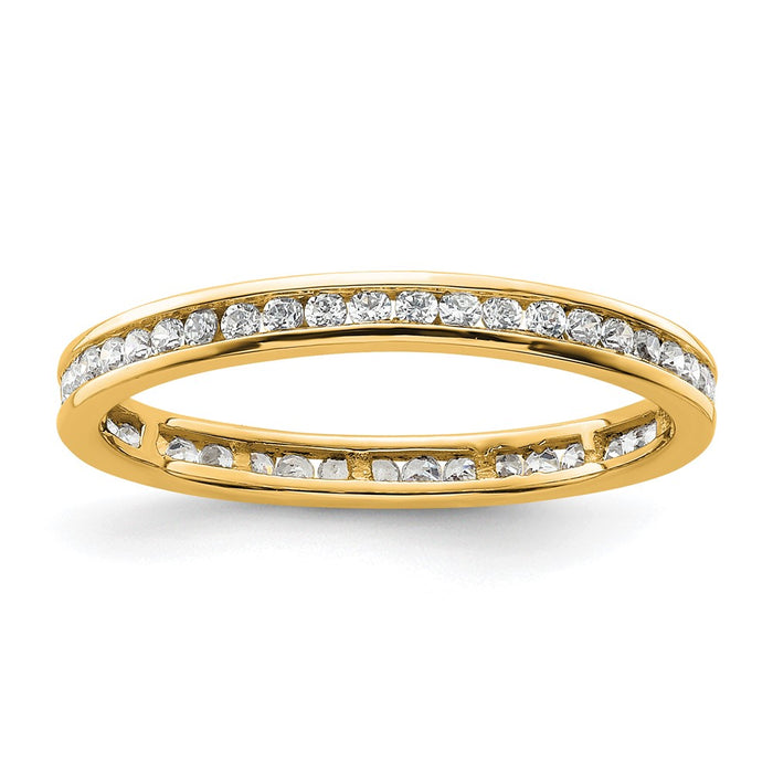 Shop Exclusive 14K Gold Channel-Set 1/2 Carat Diamond Eternity Band, Size 9-1
