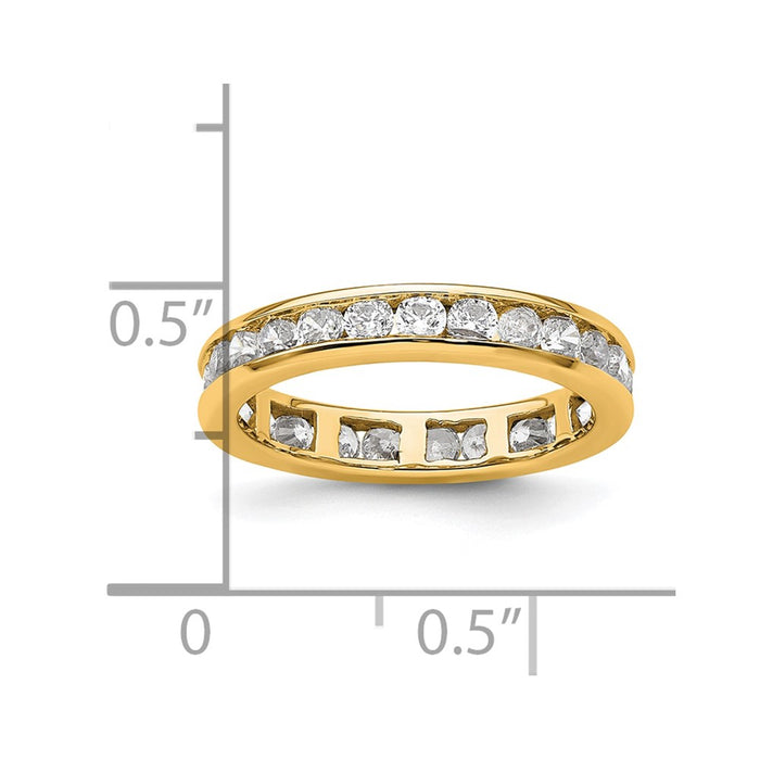 Buy Stylish 14K Polished 1 Carat Diamond Eternity Band - Size 4.5-4