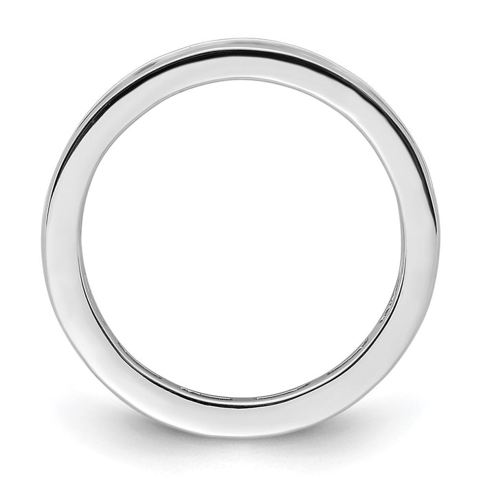 Shop 14K White Gold 1 Carat Diamond Eternity Band - Stylish Size 5.5-2