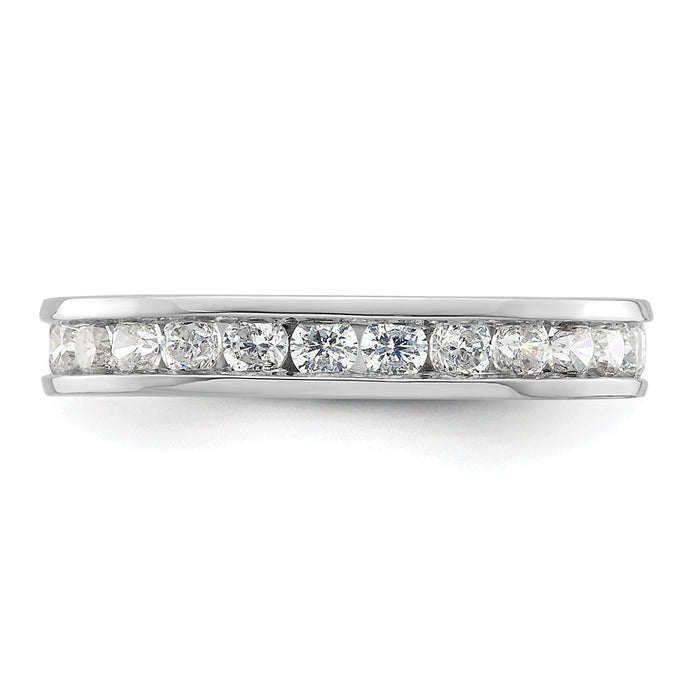 Buy Exclusive 14K White Gold 1 Carat Diamond Eternity Band - Size 5, Stylish-3
