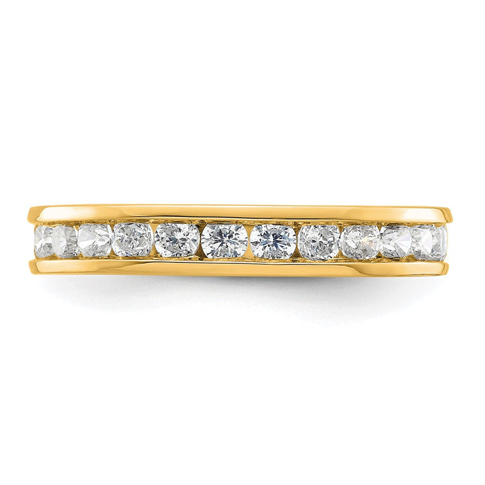 Shop 14K Gold 1 Carat Diamond Eternity Band - Stylish & High-Quality, Size 5.5-3