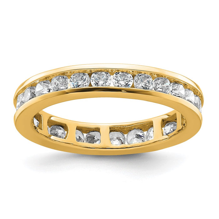 Shop 14K Gold 1 Carat Diamond Eternity Band - Stylish & High-Quality, Size 5.5-1