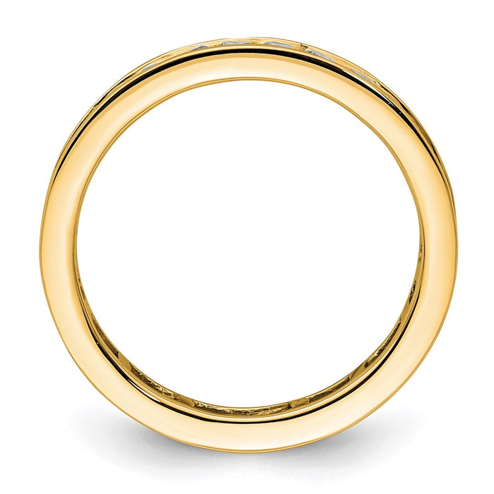 High-Quality 14K Gold 1 Carat Diamond Eternity Band - Stylish Size 6.5-2