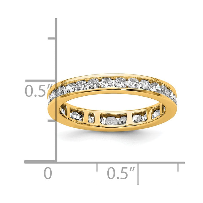 High-Quality 14K Gold 1 Carat Diamond Eternity Band - Stylish Size 6.5-4