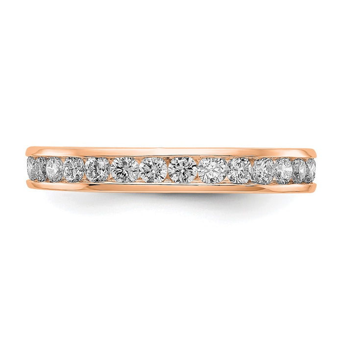 Exclusive 14K Rose Gold Eternity Band - 1 Carat Lab-Grown Diamond, Stylish Value-4