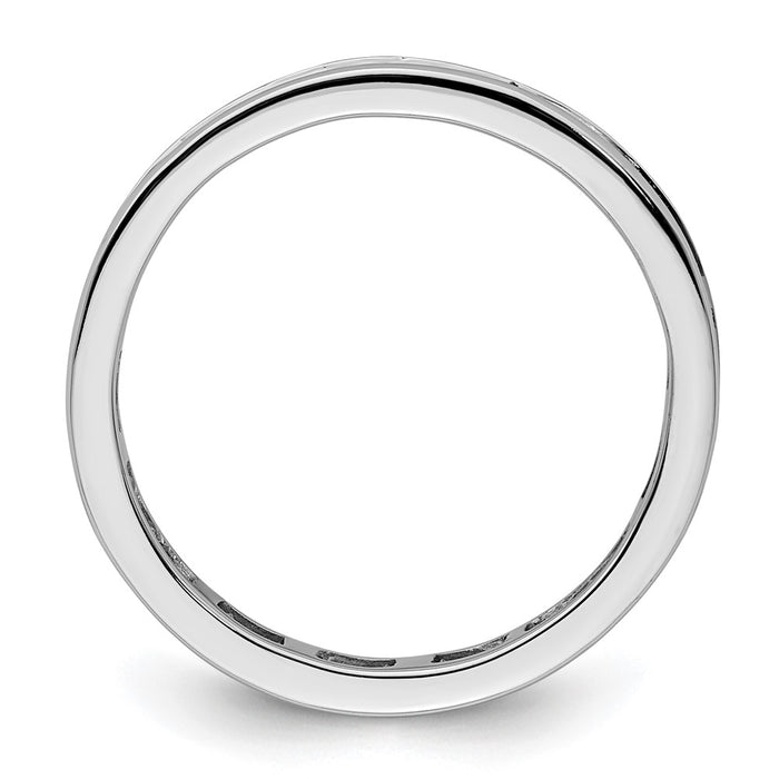 Shop Stylish 14K White Gold 1 Carat Diamond Eternity Band - Size 8, Affordable!-2