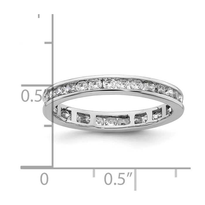 Shop Exclusive 14K White Gold 1 Carat Diamond Eternity Band - Stylish Size 8.5-4