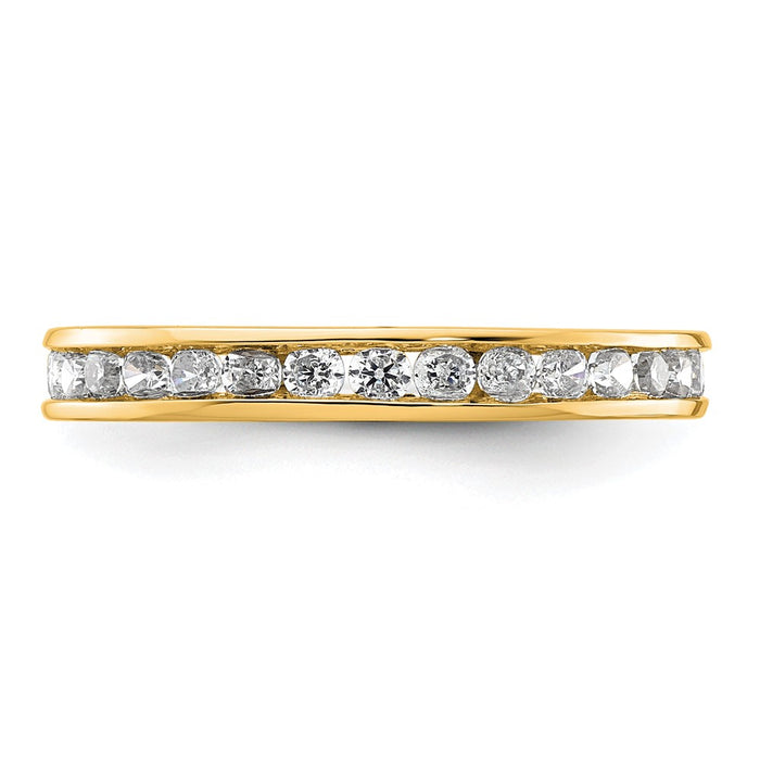Exclusive 14K Gold 1 Carat Diamond Eternity Band - Stylish Size 8 Value-3