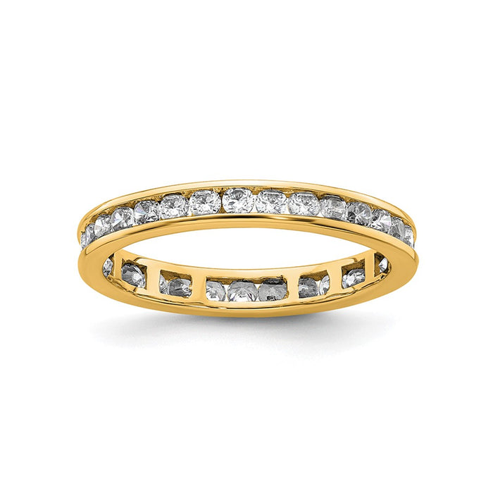 Exclusive 14K Gold 1 Carat Diamond Eternity Band - Stylish Size 8 Value-1