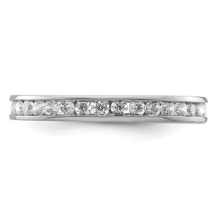 Buy Exclusive 1 Carat Diamond Eternity Band in 14K White Gold - Size 9, Stylish & Affordable!-3