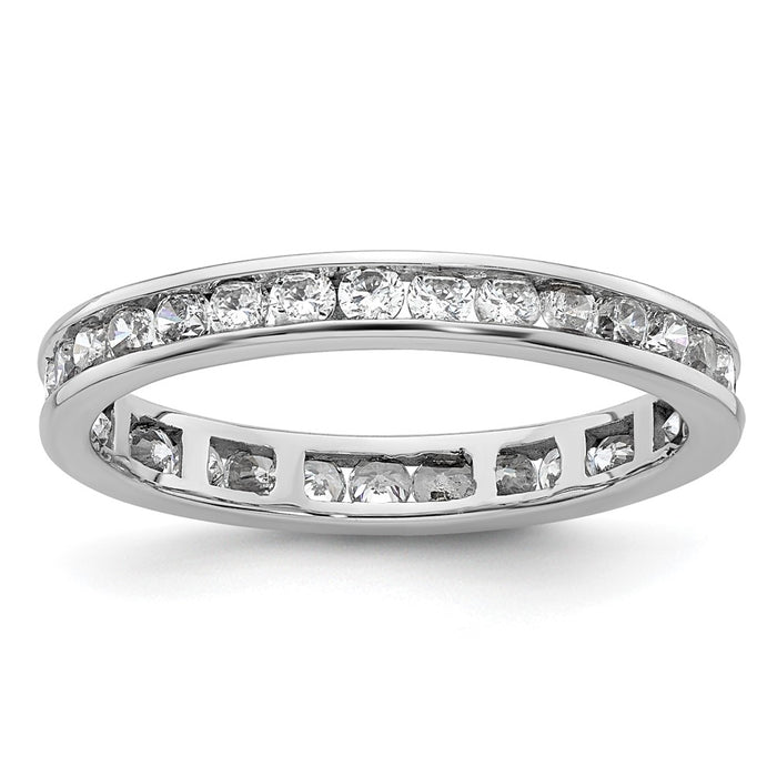 Buy Exclusive 1 Carat Diamond Eternity Band in 14K White Gold - Size 9, Stylish & Affordable!-1
