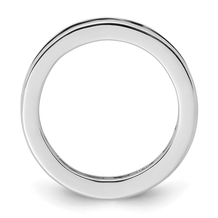 High-Quality 14K White Gold 1 Carat Princess Cut Diamond Eternity Band - Affordable Price, Size 4.5-2