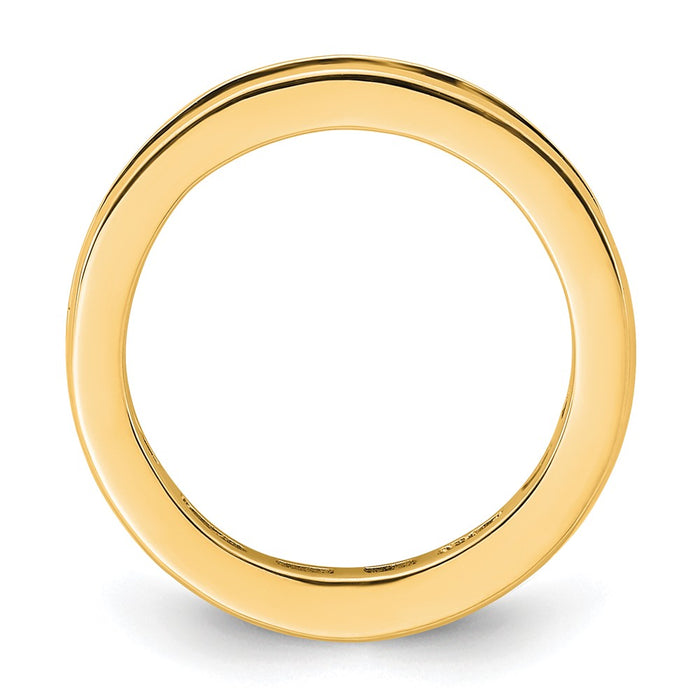 Shop Stylish 14K Gold 1 Carat Princess Cut Diamond Eternity Band - Size 4.5-2