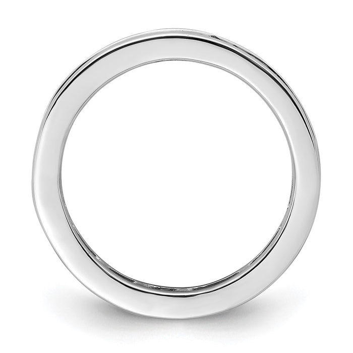 Shop 14K White Gold 1 Carat Princess Cut Diamond Eternity Band - Affordable Luxury-2