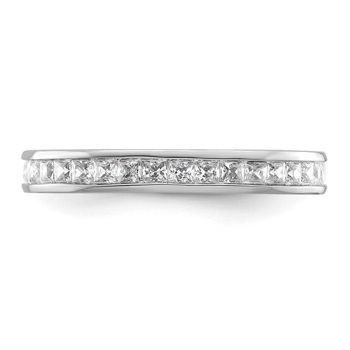 Shop 14K White Gold 1 Carat Princess Cut Diamond Eternity Band - Affordable Luxury-3