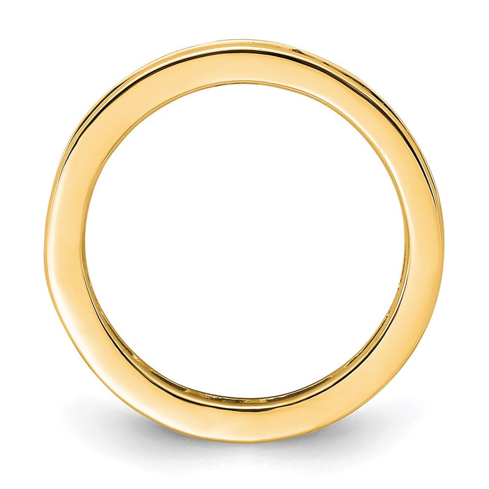 High-Quality 14K Gold 1 Carat Princess Cut Diamond Eternity Band - Stylish Size 5.5-2