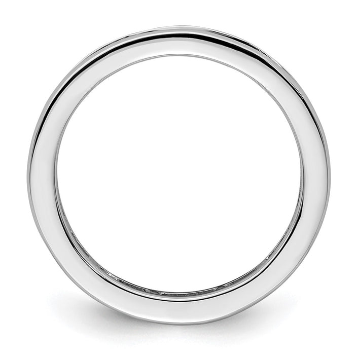 Buy 14K White Gold 1 Carat Princess Cut Diamond Eternity Band - Stylish Size 6-2