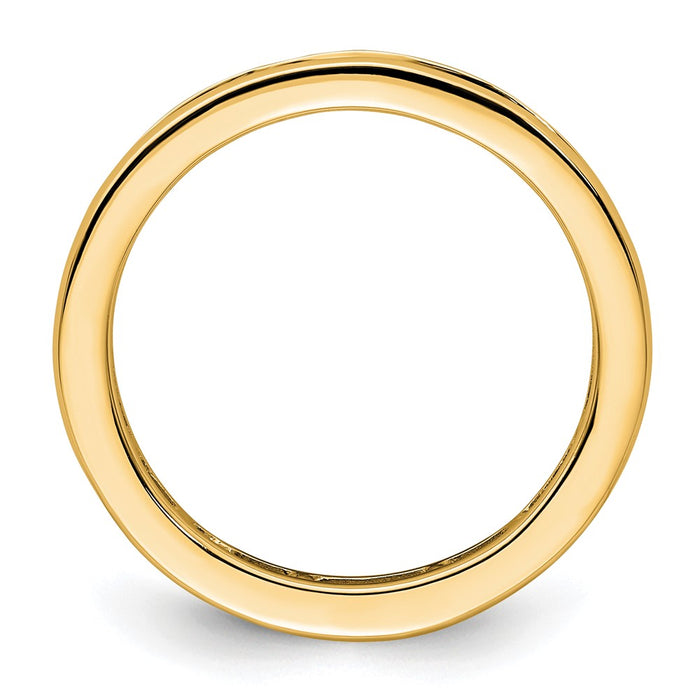 Exclusive 14K Gold 1 Carat Princess Cut Diamond Eternity Band - Size 6.5-2