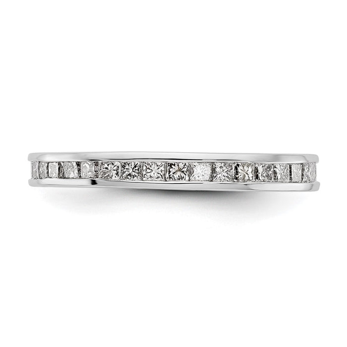 Shop Designer 14K White Gold Channel-Set 1 Carat Diamond Band - Size 7.5-3