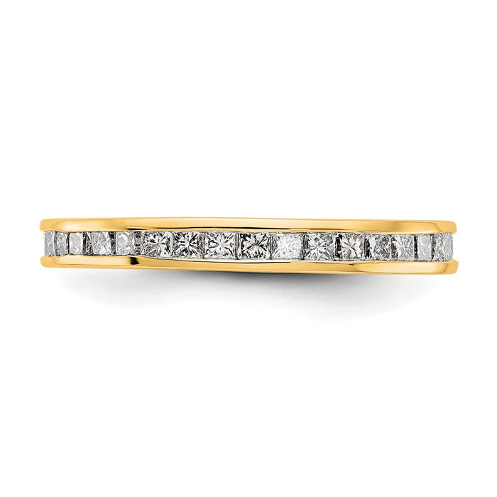 Exclusive 14K Gold 1-Carat Princess Cut Diamond Eternity Band - Stylish Value-3