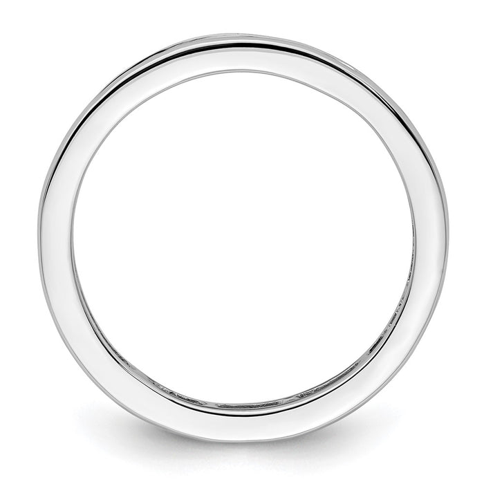 Shop Stylish 14K White Gold 1 Carat Diamond Eternity Band - Size 8.5-2