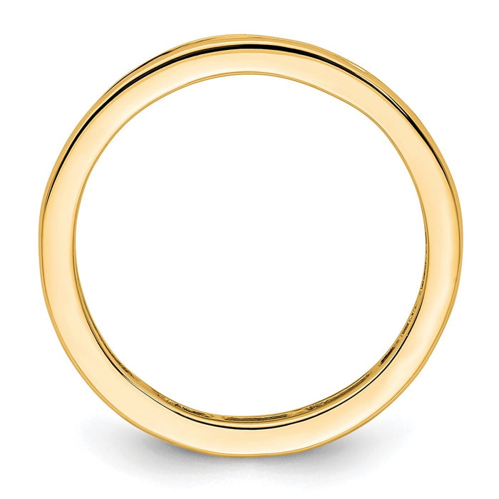 High-Quality 14K Gold 1 Carat Princess Cut Eternity Band - Stylish Design, Size 8.5-2