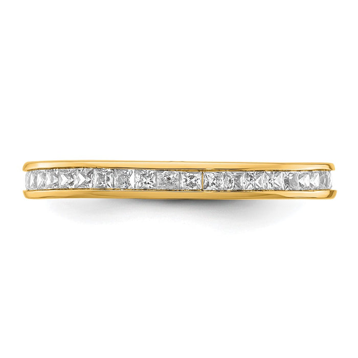 Shop Stylish 14K Gold 1 Carat Princess Cut Diamond Eternity Band, Size 8-3