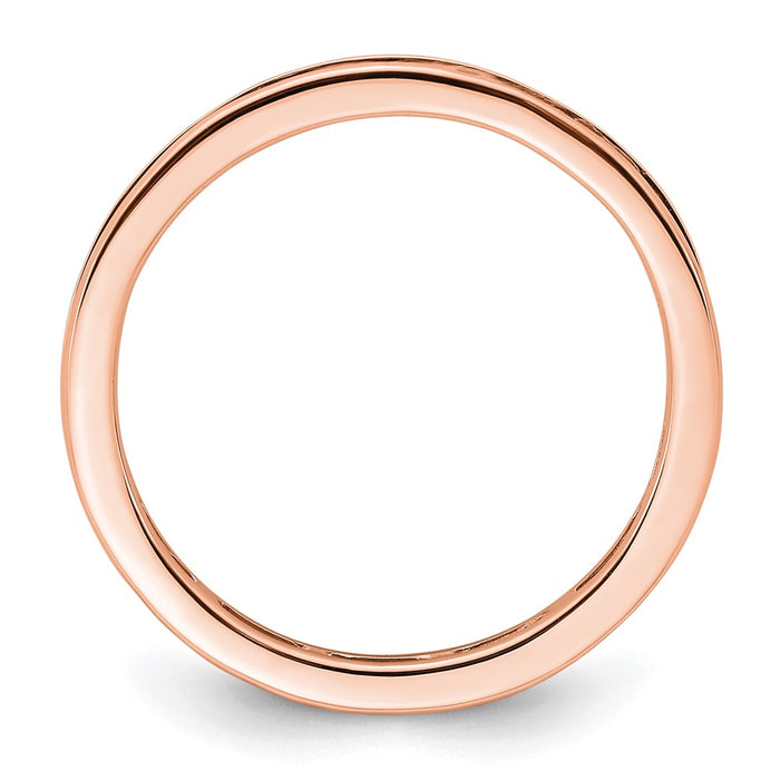 Buy Exclusive 14K Rose Gold 1 Carat Princess Cut Diamond Eternity Band-2