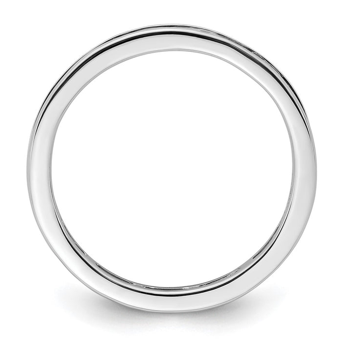 Shop Stylish 14K White Gold Eternity Band - 1 Carat Princess Cut Diamonds, Size 9-2