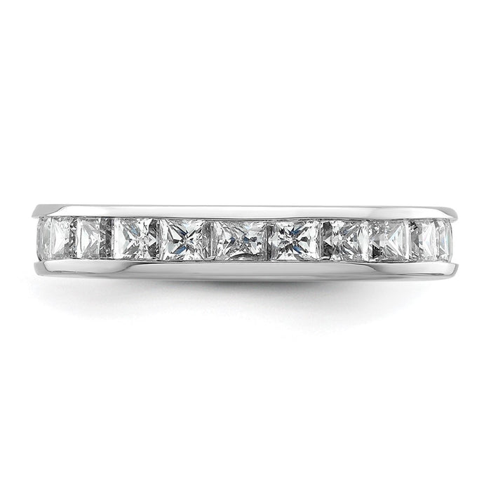 Buy Stylish 14K White Gold 2-Carat Princess Diamond Eternity Band - Size 4.5-3