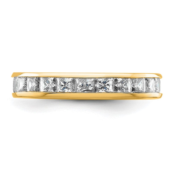 Buy Exclusive 14K Polished 2-Carat Princess Diamond Eternity Band - Size 4.5-3