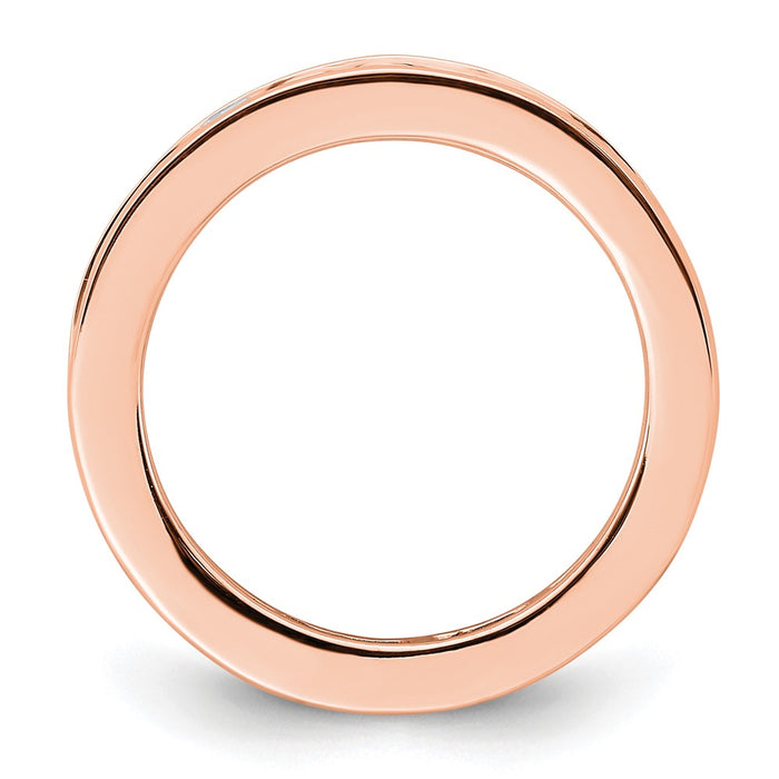 Buy Stylish 14K Rose Gold 2-Carat Princess Cut Diamond Eternity Band - Size 5.5-2
