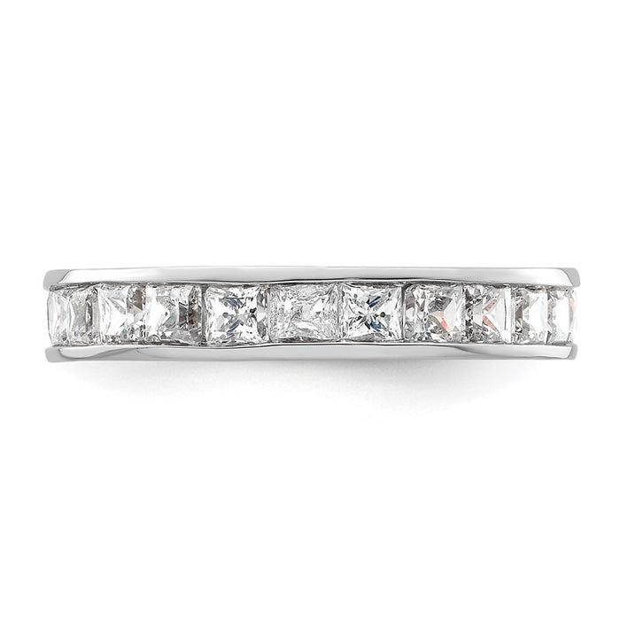 Shop Exclusive 14K White Gold Polished 2-Carat Princess Cut Eternity Band-3