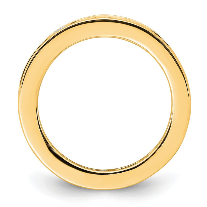 Exclusive 14K Gold 2-Carat Princess Cut Diamond Eternity Band - Size 5-2