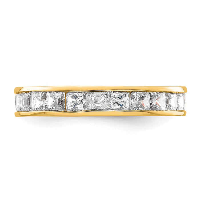 Exclusive 14K Gold 2-Carat Princess Cut Diamond Eternity Band - Size 5-3