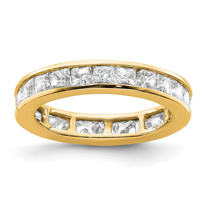 Exclusive 14K Gold 2-Carat Princess Cut Diamond Eternity Band - Size 5-1