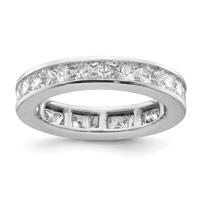 Buy Stylish 14K White Gold 2-Carat Princess Cut Diamond Eternity Band-1