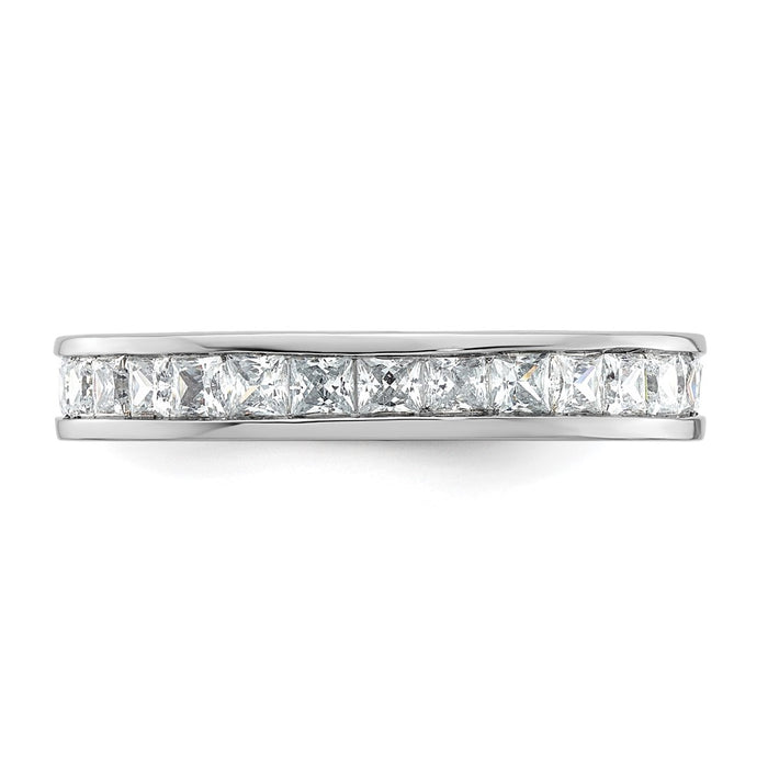 Exclusive 14K White Gold 2-Carat Princess Cut Diamond Eternity Band - Size 8.5-3
