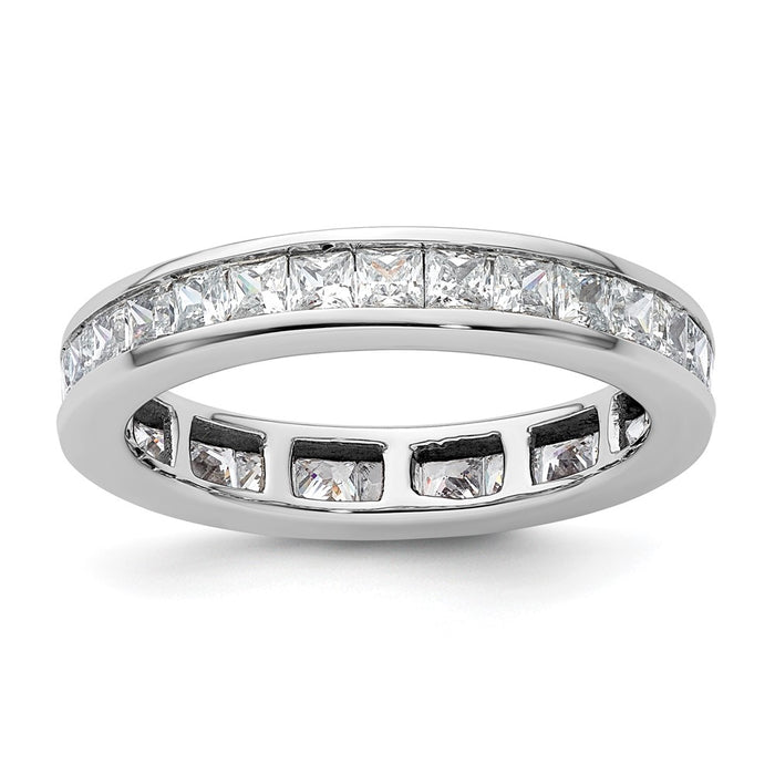 Exclusive 14K White Gold 2-Carat Princess Cut Diamond Eternity Band - Size 8.5-1