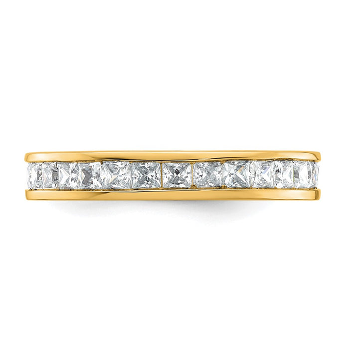 Shop Stylish 14K Polished 2-Carat Princess Cut Diamond Eternity Band - Size 8.5-3