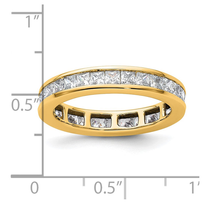 Shop Stylish 14K Polished 2-Carat Princess Cut Diamond Eternity Band - Size 8.5-4